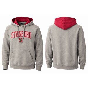 Stanford Cardinal Hoodie Large Gray Red Knights Apparel Pullover Sweatshirt